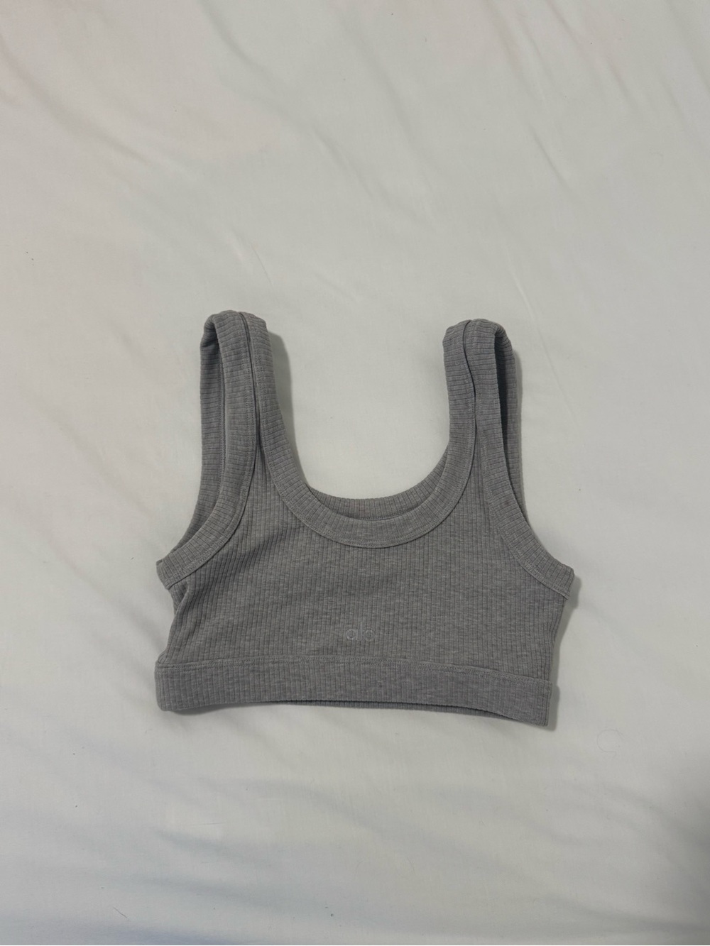 Alo Yoga Grey Ribbed Sports Bra — Never Worn